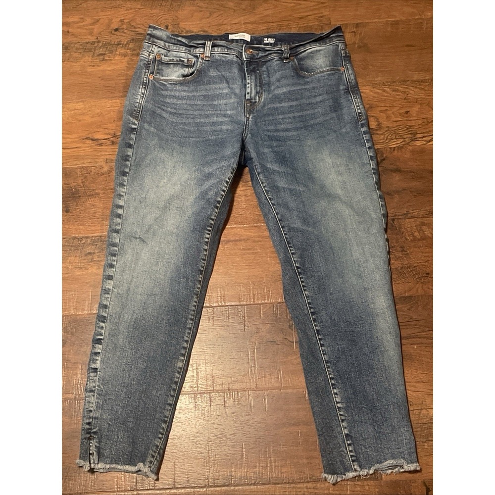 Kensie Jeans Womens Skinny Jeans Size 14/32 Released Hem Mid Rise Medium Wash